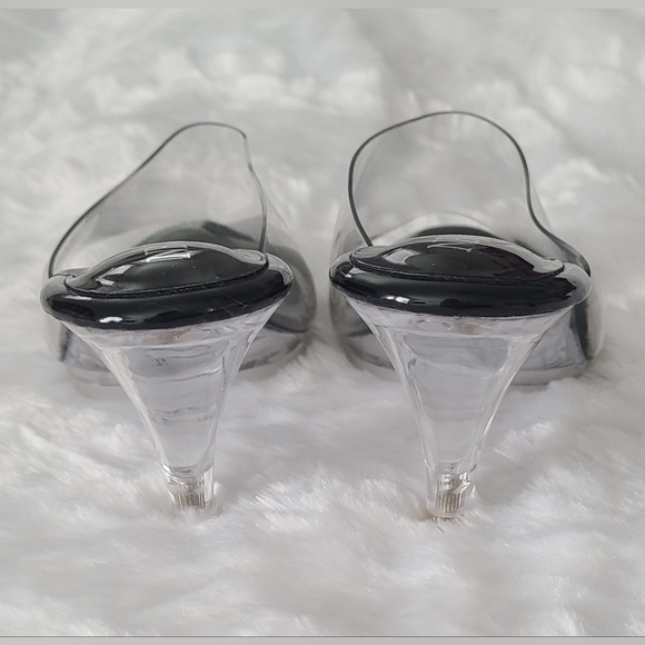 NBUUNBU - Women's Silver Clear Heels Transparent Strapless Sexy Stilletos, Sz 5 - Picture 9 of 15